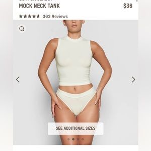 SKIMS Cotton Jersey Mock Neck Tank